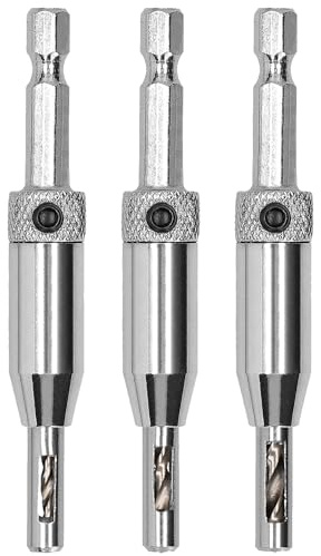 KOTARBAU® 3er Set Scharnierbohrer selbstzentrierend HSS Stahl Scharnierbohrer Set 3-teilig ⌀ 2 mm / ⌀ 2,8 mm / ⌀ 3,6 mm Zentrierbohrer Holz 1/4 Zoll Sechskantschaft Bohrersatz