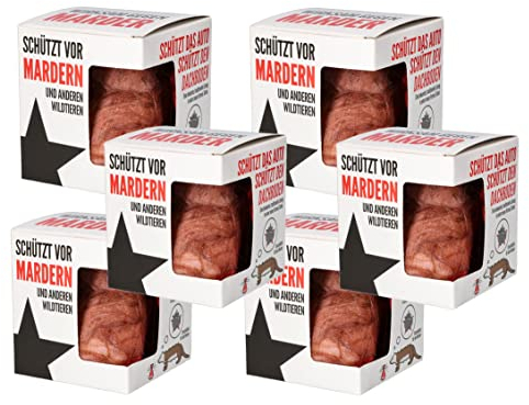 KOTARBAU® 6er Set Natürlicher Wirksamer Schutz gegen Marder und Wildtiere Marderabwehr Marderschutz für Auto Keller Haus Carport