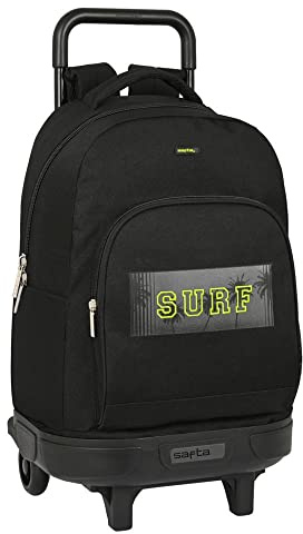 Cartable à roulettes Safta Surf Noir (33 x 45 x 22 cm)