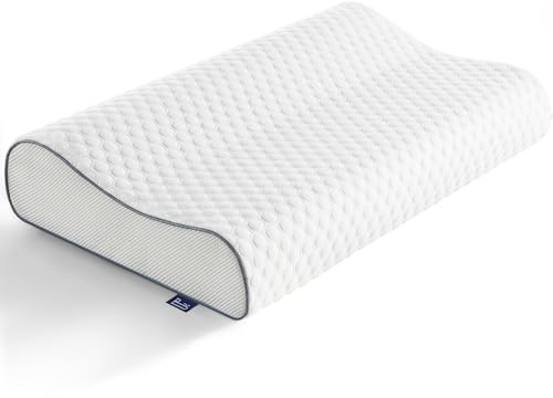 BedStory Memory Foam Kissen Kopfkissen, Höheneinstellbares Nackenstützkissen, Ergonomisches Kopfkissen, Seitenschläferkissen für Rücken & Bauchschläfer (62x38x 9/7 cm)