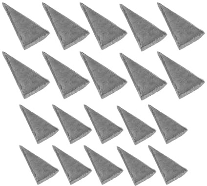 TEHAUX Lot de 20 Cales Métalliques Triangulaires pour Manches de Marteau et Hache, Coins de Fixation en Fer, Compatibles Universellement, Accessoires D'installation Robustes pour Renfort
