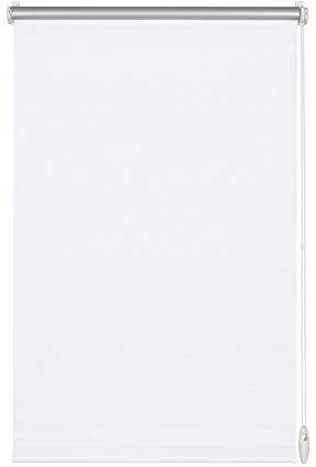 GARDINIA EASYFIX Rollo mit Thermo-Rückseite zum Klemmen oder Kleben, Verdunklungsrollo ohne Bohren, Hitzeschutz, Energiesparend, Weiß, 80 x 150 cm (BxH)