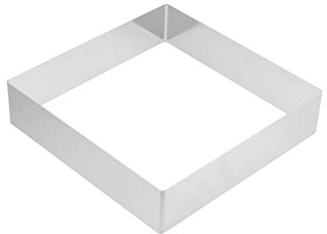 Moule Mousse Carré En Acier Inoxydable 12 Pouces - Anneau À Gâteau Pour Pâtisserie, Desserts Et Terrines - Démoulage Facile, Outil De Cuisson Polyvalent
