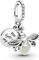 LaMenars Natur Klee Glühwürmchen Marienkäfer Flamingo Marienkäfer Charm für Armbänder 925 Silber Anhänger Perlen für Halsketten Baumeln zum Muttertag Geburtstag (Glühwürmchen)