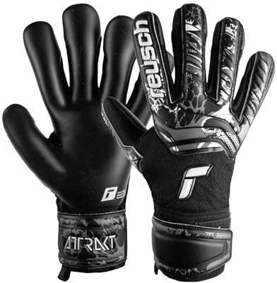 Reusch Attrakt Infinity griffige und atmungsaktive Torwarthandschuhe Herren und Frauen Fußballhandschuhe für Erwachsene mit Punch Foam perfekt geeignet für Kunstrasen