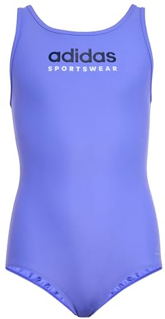 adidas Girl's Sportswear U-Back Swimsuit Kids, Cobalt Blue/Dark Blue, 5-6 Years