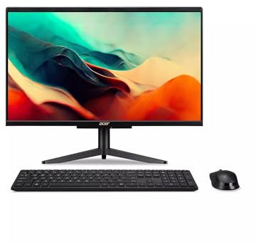 acer Aspire C22-1600 21.5 AIO Desktop PC | Intel Celeron Dual Core CPU | 8GB DDR4 RAM | 256GB PCIe SSD | Windows 11 | Black
