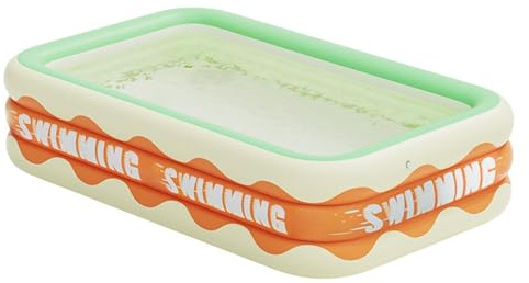 Piscina Gonfiabile, Portatile E Leggera In PVC Piscine Rettangolari Gonfiabili Per Lounge Di Divertimento In Famiglia