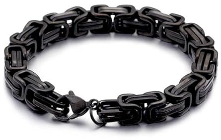 Kungligt armband herr Mendes rostfritt stål svart - 23 cm