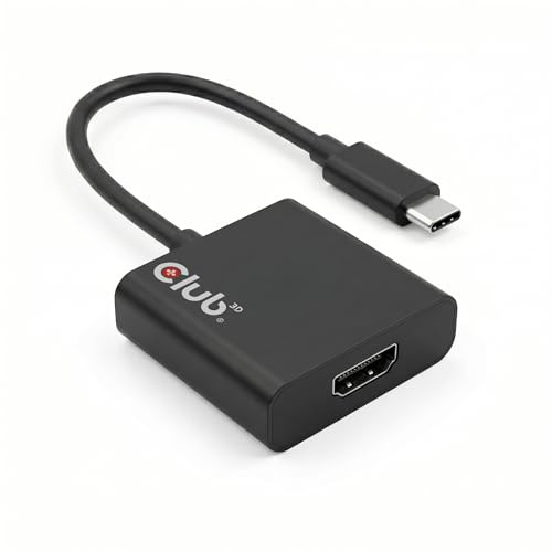 Club 3D USB C to HDMI Adapter with HDR - 4K 60Hz- USB 3.1 Type C to HDMI Monitor Convertor, CAC-2504