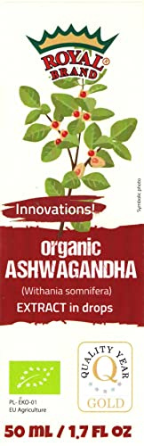 Ekologisk Ashwagandha - Extrakt droppar / 50 ml / 1,7 fl oz/glasflaska för bättre kvalitet