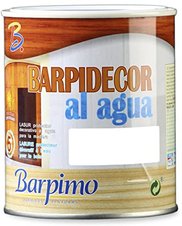 Barpimo Barpidecor Water-Resistant Wood Paint for Indoor/Outdoor Use, Fence/Shed/Furniture - Light Oak 750ml