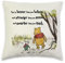 Poaemki You're Braver Than You Believe- Decorative Linen Cushion Cover, Winnie The Pooh and Piglet 18x18 Inch Pillow Square Couch Cover Inspirational Gift for Daughter, Son, Kids, Beige (PM020)