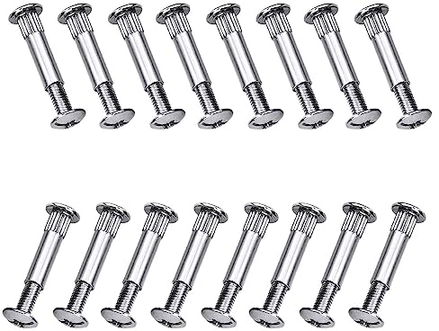 60 Piezas M4 de Conexión de Manijas de Puerta con Tornillos, Conector de Armarios para Unir Muebles, Vitrinas, Paneles de Madera