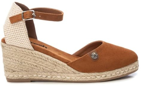 REFRESH - Sandalias con Cuña Mujer Camel - Calzado Cómodo y Versátil - Moda casual - Modelo 17188203 (Talla 40)