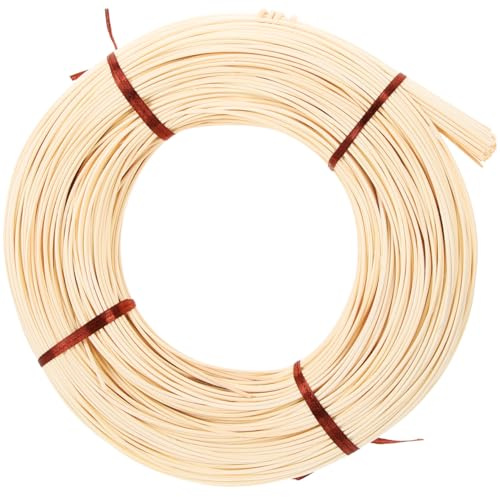 Nuobesty Basket Weaving Round Rattan Weaving Material Roll 10In Flat Natural Rattan for DIY Furniture Repair and Basket Crafting Wicker Chair Repair Kit for Patio and Home