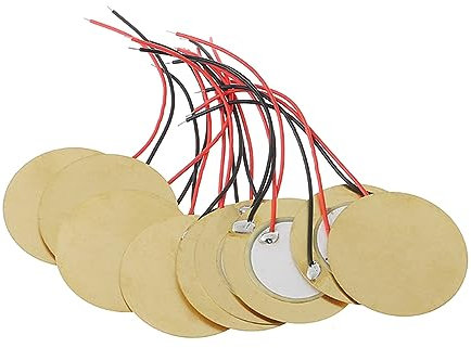 DZHCBNE 10 Paquete 12 Mm Timbre Placa Cobre Ancho Tonos para Varios Usos Cerámica Piezoeléctrica Cobre Cerámica