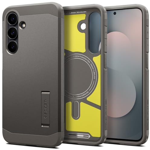 Spigen Tough Armor MagFit Case for Samsung Galaxy S25 FE, Compatible with MagSafe Accessories - Gunmetal