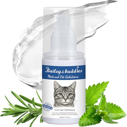 Bailey & Buddies Natural Cat Skin Ointment – Soothing Relief for Dry, Itchy Skin, Hot Spots, Eczema & Allergies – Omega-Enriched Formula with Apple Cider Vinegar – Gentle on Sensitive Skin