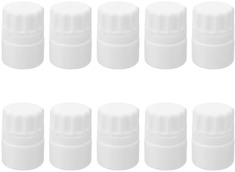 TOYANDONA 10 pezzi Bottiglie Vuote Portatili per Pillole in Plastica Resistente Contenitori Compatti per Farmaci da Viaggio Custodia Organizer per Medicinali con Tappo Sicuro per Conservare