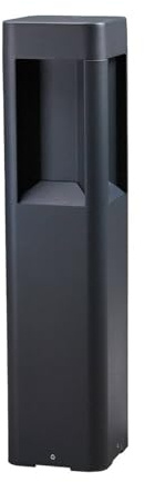 Lucande LED LED-utomhuslampa 'ANNIKA' (modern) i Svart av aluminium/grå zink (1 lamor, glödlampor ingår) - Väglampa, pollare, vägbelysning, sockellampa