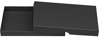 Natürlich verpacken Faltschachtel 13 x 19 cm, Füllhöhe 20 mm, Schwarz, mit Deckel, Recyclingkarton, Geschenkschachtel, Fotoschachtel - 10er Set