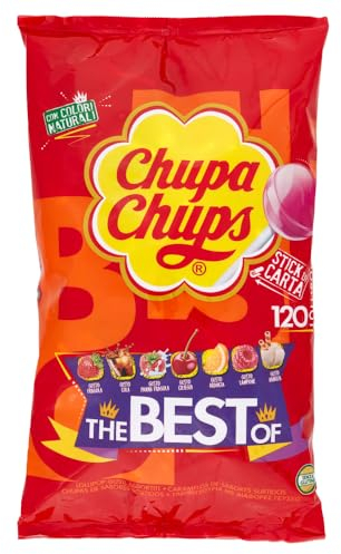 Chupa Chups Original Caramelo con Palo, de Sabores Variados, 120 x 12g