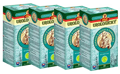 Cyprian Urological Tea | Urinary Tract Problems - Kidneys & Bladder. Pure Natural Herbal Tea Grown in Europe (4 Packs, 80 Tea Bags, 160g)