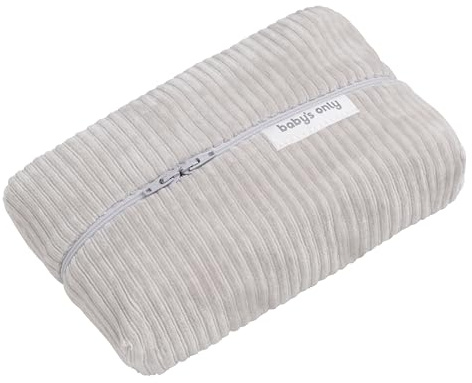 Baby's Only - Baby Feuchttücherbezug Sense - Weichem Rib-Corduroy Feuchttücher Box - Feuchttücher Bezug für Baby Wipes - Baby Feuchttücher Organizer für Wickeltasche - Kieselgrau