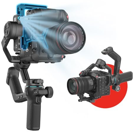 FeiyuTech SCORP-C2 Estabilizador Gimbal de Cámara DSLR y Cámara sin Espejo, con Seguimiento AI Integrado, Disparo Vertical Nativo, Capacidad de 7,72 LB para Canon/Sony/Panasonic/Nikon/Fujifilm