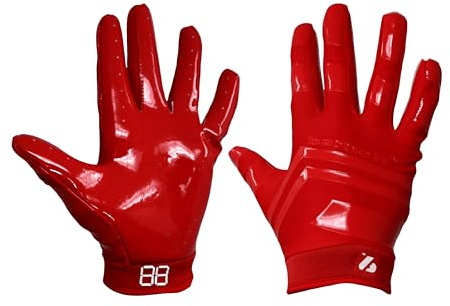 BARNETT FRG-03 Red (M) American Football Handschuhe Pro Receiver, RE,DB,RB
