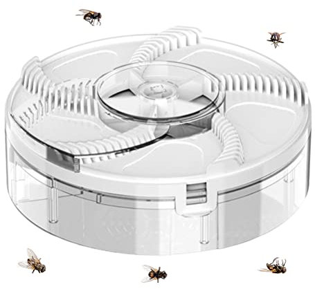 Cattura mosche elettrico, trappola per mosche con pigliamosche completamente automatico con vassoio staccabile per mosche da interni