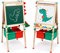 Arkyomi Pizarra para niños caballete de madera, pizarra infantil, pizarra de doble cara y pizarra blanca, altura regulable, pizarra con rollo de papel, pizarra de pie con accesorios a partir de 3, 4,