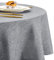 DWCN Grau Tischdecke Rund 140cm，Tischdecke Leinenoptik Abwaschbar Tischdecke Outdoor Tischdecke Wetterfest Tischwäsche für Esszimmer, Garten, Party, Hochzeiten, Haushalt Wohnzimmer, Balkon