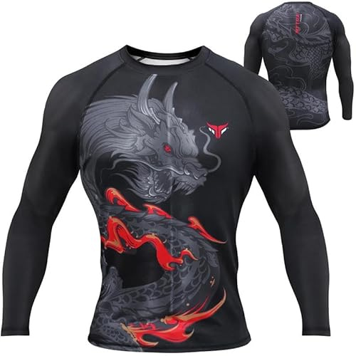 Mytra Fusion Rashguard BJJ Camiseta Compresion Breathable & Ultra Lightweight Rashguard para MMA, Gimnasio, Entrenamiento, Correr y Ciclismo