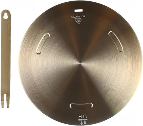 Induction Hob Converter Plate, Heat Diffuser for Gas Stove, Induction Cooktop Adapter Plate, NISPOTDOR Simmer Stove Diffuser Plate with Detachable Handle 16cm
