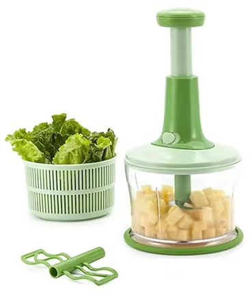Picadora de carne casera, batidora de huevos, libra de puré de ajo, máquina de alimentos multifuncional con ajo, deshidratador de verduras, cesta de drenaje, para ensalada, pesto, guacamole, ensalada