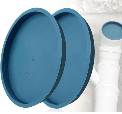 2 PCS Bouchon de Tuyau d'Égout,Couvercle de Tuyau de Ventilation,Capuchon de Tuyau DN 150 pour Tube de Drainage et Ventilation, Bouchon D'égout pour Lutter Contre Insectes, Odeurs et Obstructions