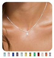 FUNEIA Kette Damen 14K Vergoldete/925 Sterling Silber mit Geburtsstein Anhänger Halskette Gold Silber Exquisit Frau Mädchen Mama Schmuck Geburtstag Hochzeitstag Valentinstag Muttertags Geschenk