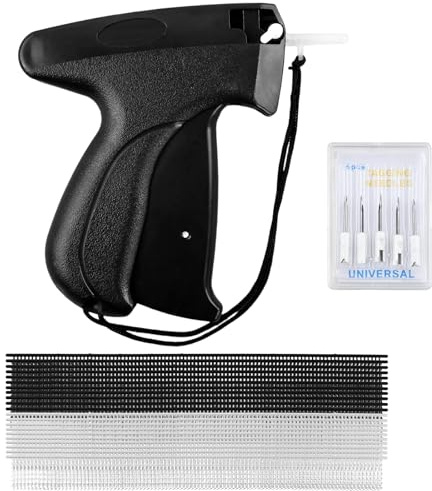 Ziyonix Pistola Etichettatrice di Abbigliamento, Pistola Sparafili per Cartellini e Prezzi, pistolas per Cartellini Vestiti con 5000 Fili Paletta e 5 Aghi di Ricambio, pistola cartellini Abbigliamento