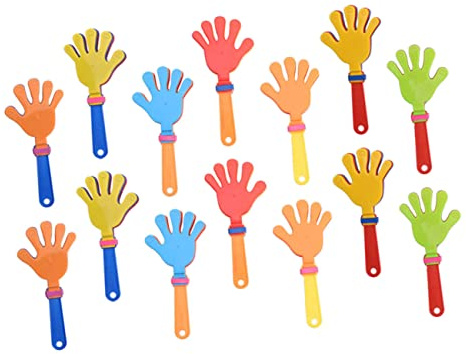 TOPBATHY Badajo De Mano Plástico Pequeño 20 Piezas Colores Aleatorios Objeto De Fiesta Animación Conciertos Juguetes Para Niños y Adultos
