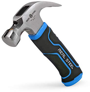 REAL STEEL Klauenhammer mit Magnetischen Nagel Starter 200g Kleine Rahmenhammer Zimmermannshammer für DIY, Holzarbeit, Hauswartung, 0515