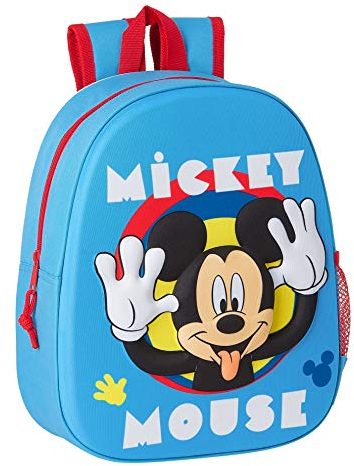 Safta Backpack with 3D Design, Adaptable to Mickey Mouse Clubhouse, 270 x 100 x 320 mm