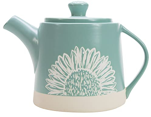 English Tableware Company Artisan Flower Teapot, White