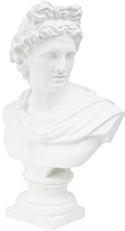 predolo 11.6 Inch Classical Greek God of Sun And Poetry Head Bust Statue Roman Sculpture