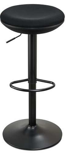 IWMH Stehhocker Höhenverstellbar, Stehhilfe Ergonomischer Bürohocker, 360° Drehbarer Stehhilfe ohne Rückenlehne, hocker für Büro, Schlafzimmer, Küche, Wohnzimmer (Schwarz)