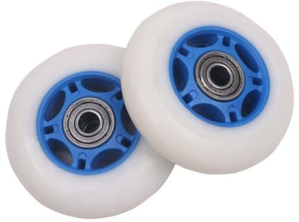 TRAFPORT 2-Pack 80 * 24mm PU Wheels Replacement for Waveboard, Snakeboard, Rocketboard, Batboard Durable Wheels for 2-Wheel Skate Scooters (Blue)