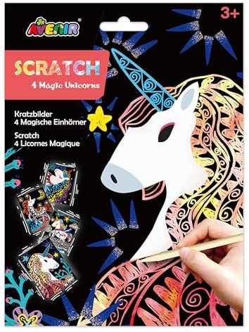 Avenir 31545 6301545 Scratch Magic Unicorn, Mehrfarbig