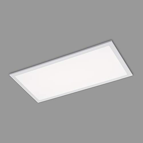 BRILONER - LED Deckenlampe flach, neutralweiße Lichtfarbe, 24 Watt, 2600 Lumen, Lampe, Deckenleuchte, Wohnzimmerlampe, LED Panel, Küchenlampe, Deckenbeleuchtung, 59,5x29,5x6,2 cm, Weiß