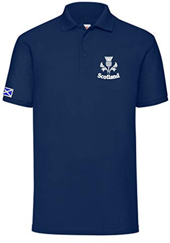 Super Lemon Scottish Rugby Polo Shirt for Kids – Classic Scotland Rugby Polo for Boys and Girls, Unisex Design, Ideal for Young Rugby Fans and Everyday Wear (Age 6) Blue